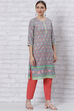 Blue Straight Kurta image number 3